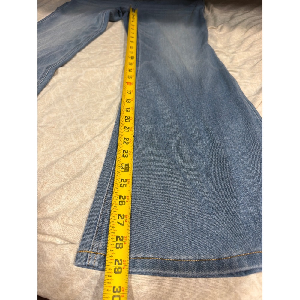 Halara Flex Low Rise Flare Casual Jeans Blue Denim Pockets Large L - Picture 10 of 14